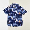 جنس پیراهن پسرانه بچه گانه طرح هاوایی کد 2402