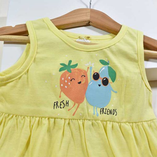 پیراهن دخترانه بچگانه طرح میوه کد 2467